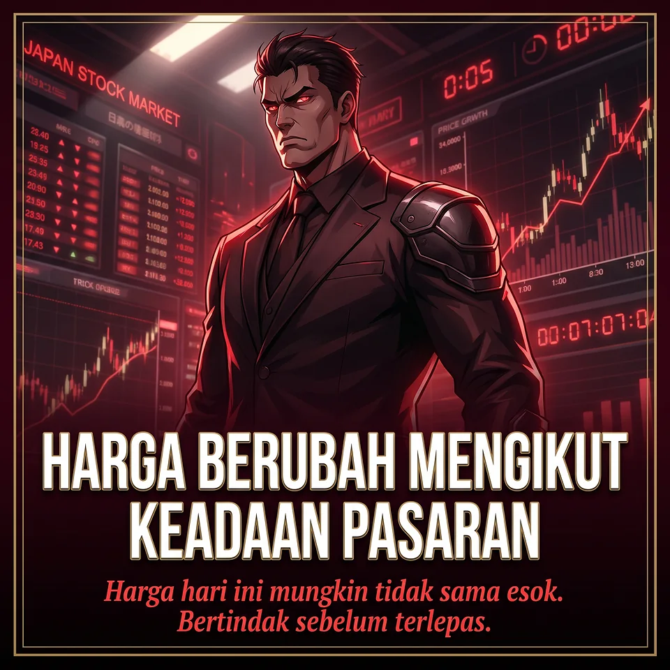 Harga Tenshoku Power berubah mengikut keadaan pasaran — harga hari ini mungkin tidak sama esok